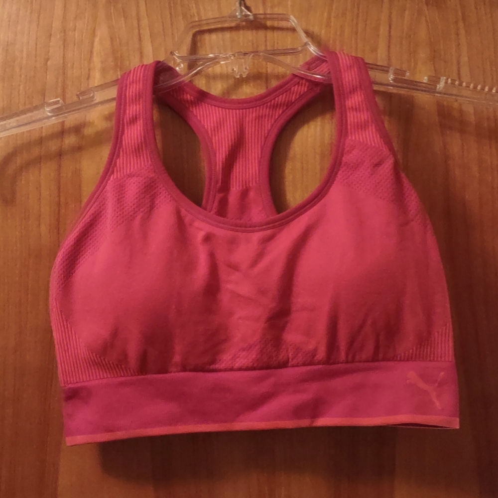 Pink Puma Sports Bra sz L EUC